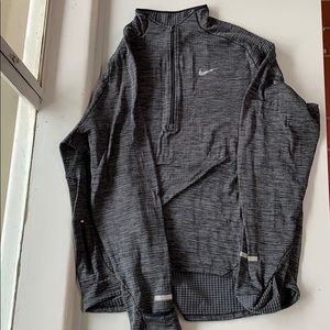 Nike running quarter zip dri-fit quilted pullover